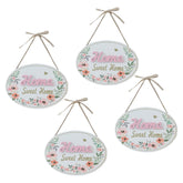 Kuber Industries Door Decor Panel|Wall Hanging Wooden Frame Board-Pack of 4 (White)